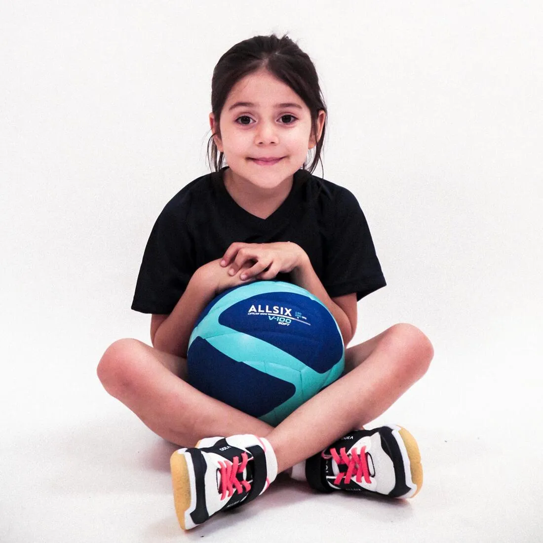 180-200 g Volleyball for 4- to 5-Year-Olds V100 Soft - Blue