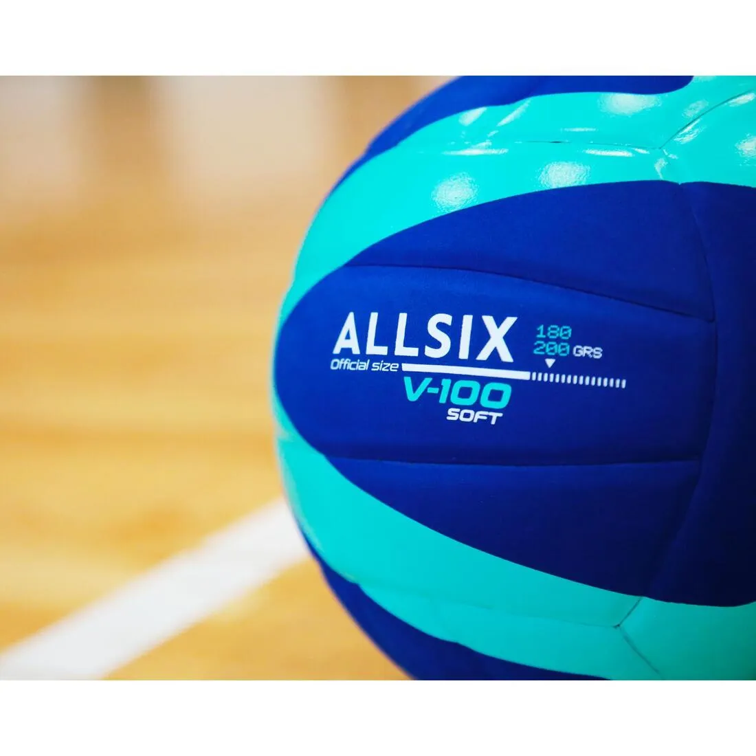 180-200 g Volleyball for 4- to 5-Year-Olds V100 Soft - Blue