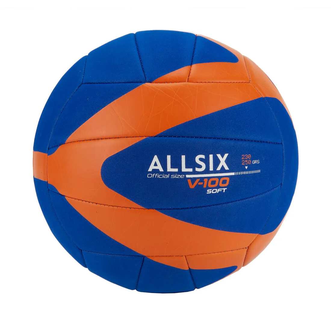 230-250 g Volleyball for 10- to -14-Year-Olds V100 Soft - Blue/Orange