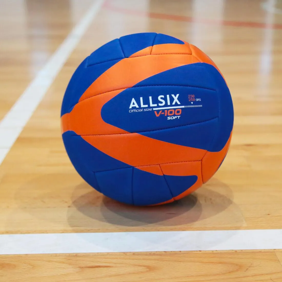 230-250 g Volleyball for 10- to -14-Year-Olds V100 Soft - Blue/Orange