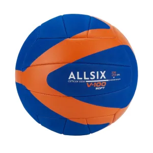 230-250 g Volleyball for 10- to -14-Year-Olds V100 Soft - Blue/Orange