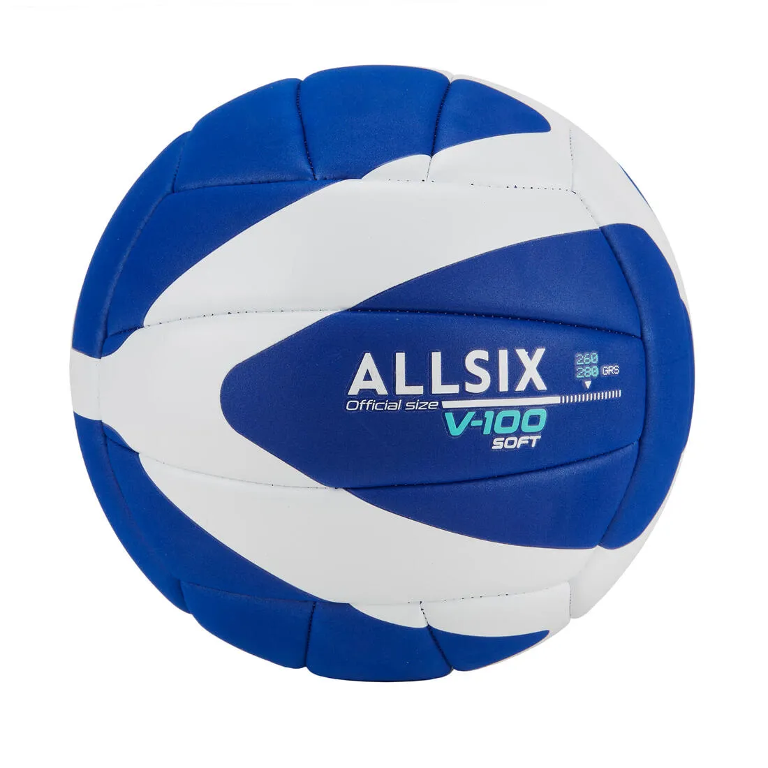 260-280 g Volleyball for Over-15s V100 Soft - Blue/White
