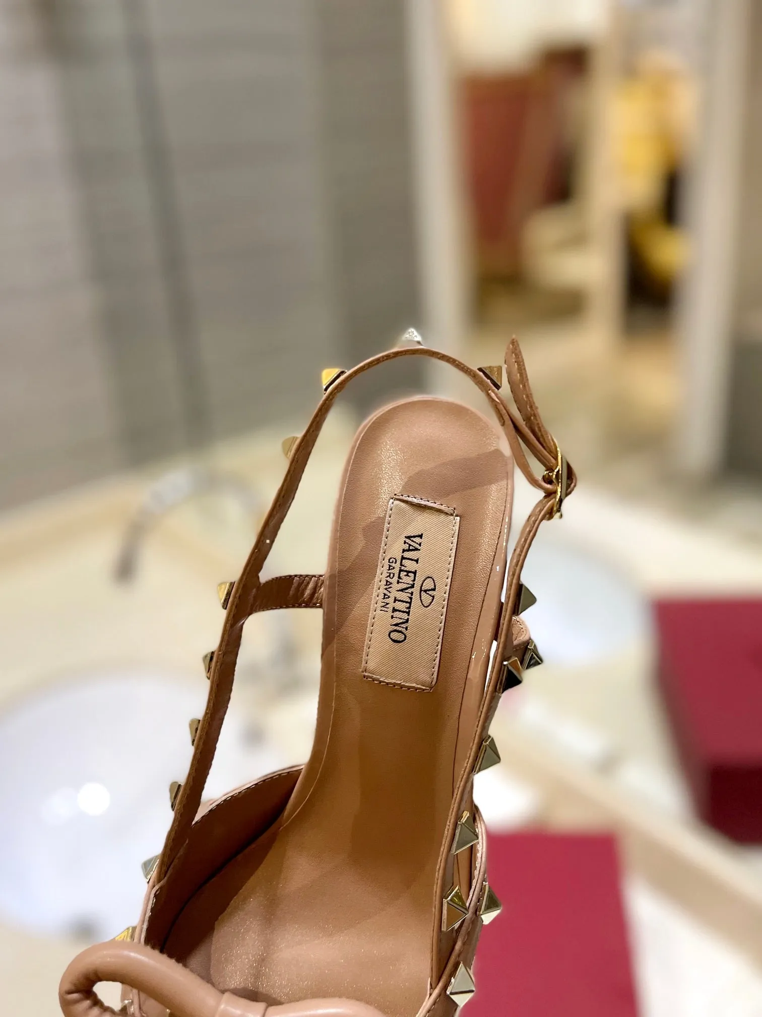3 Colors Studded Bow High Heeled Sandals