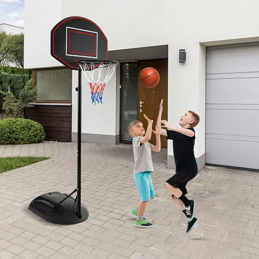 5.5 to 7.5 FT Adjustable Portable Basketball Hoop System with Anti-Rust Stand an