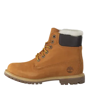 6 Inch Premium Shearling Lined Wheat Nubuck