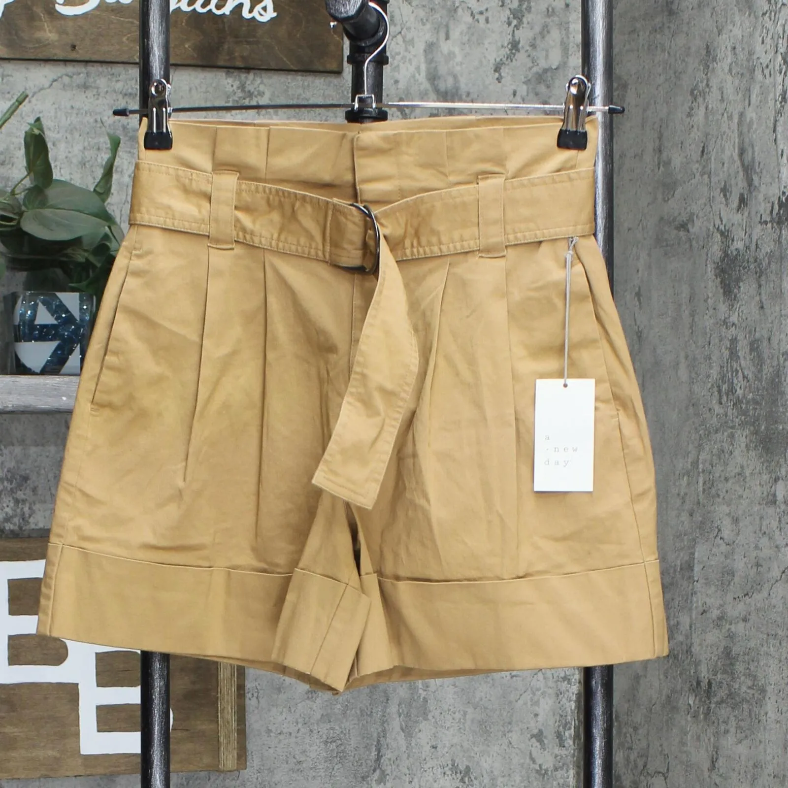 A New Day Women's High-Rise Paperbag Shorts 85147665