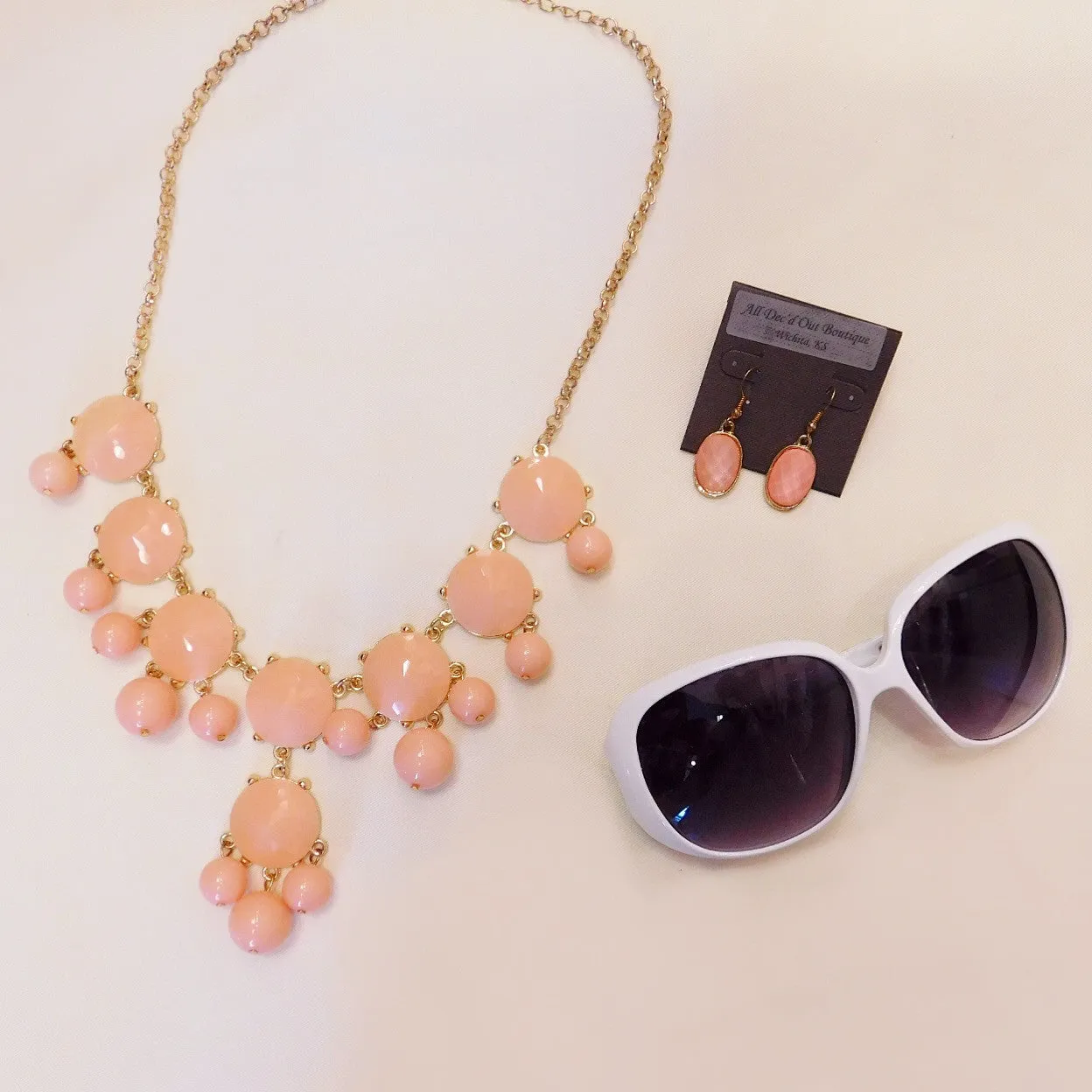 ADO | Bubble Necklace Peach
