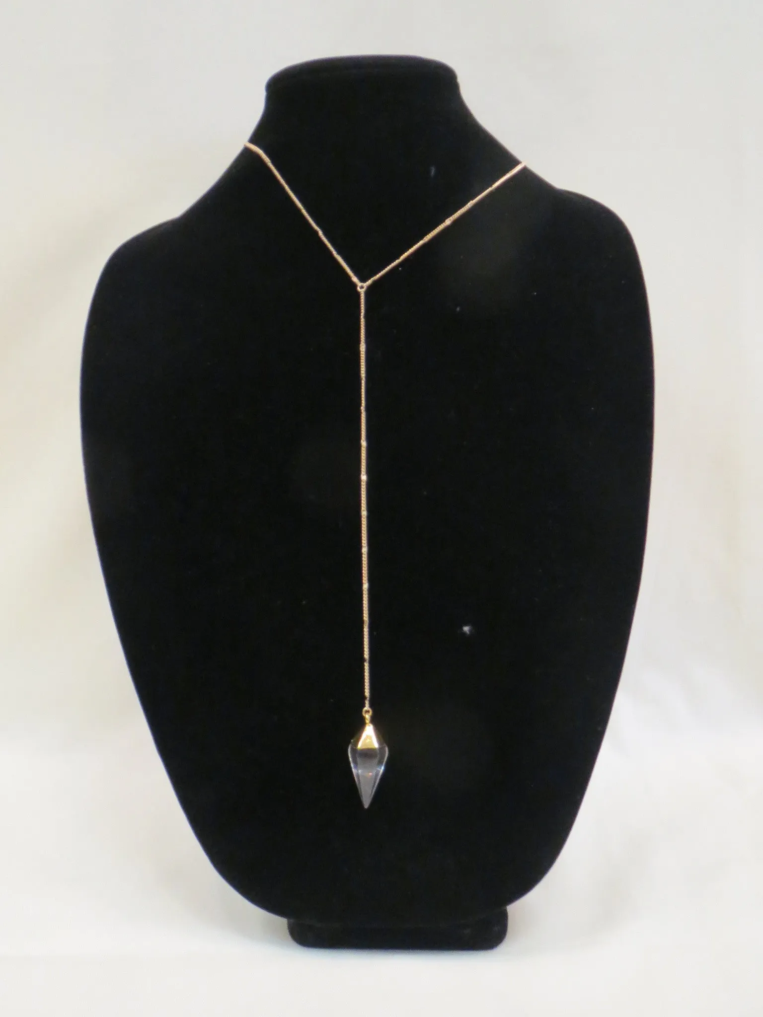 ADO | Gold Long Crystal Necklace
