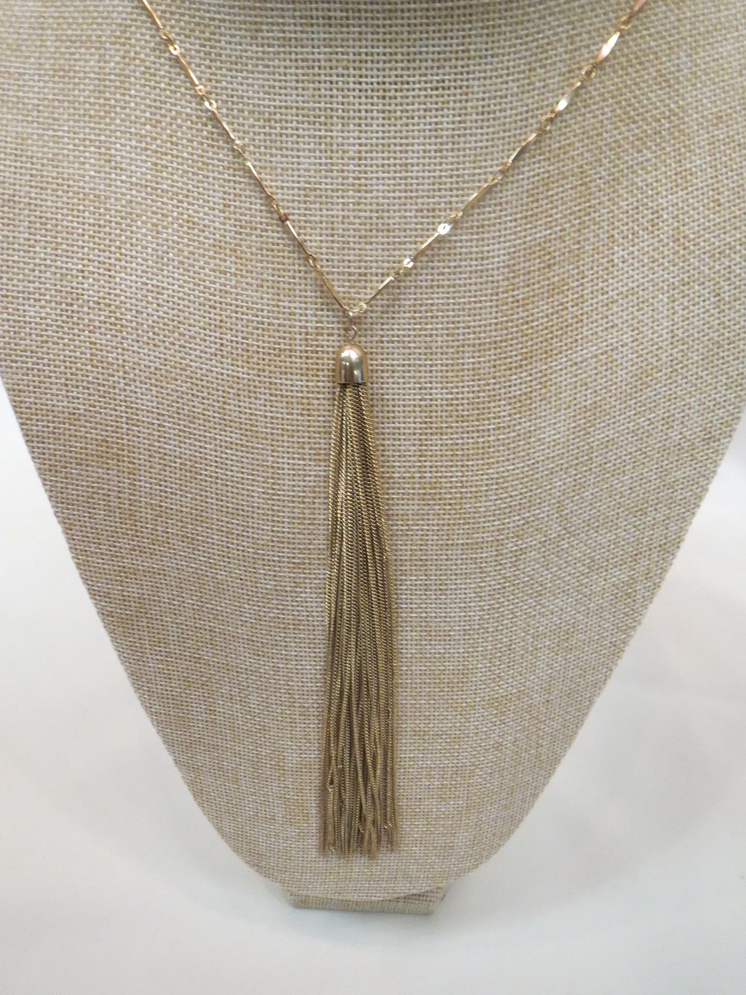 ADO | Gold Tassel Necklace Long
