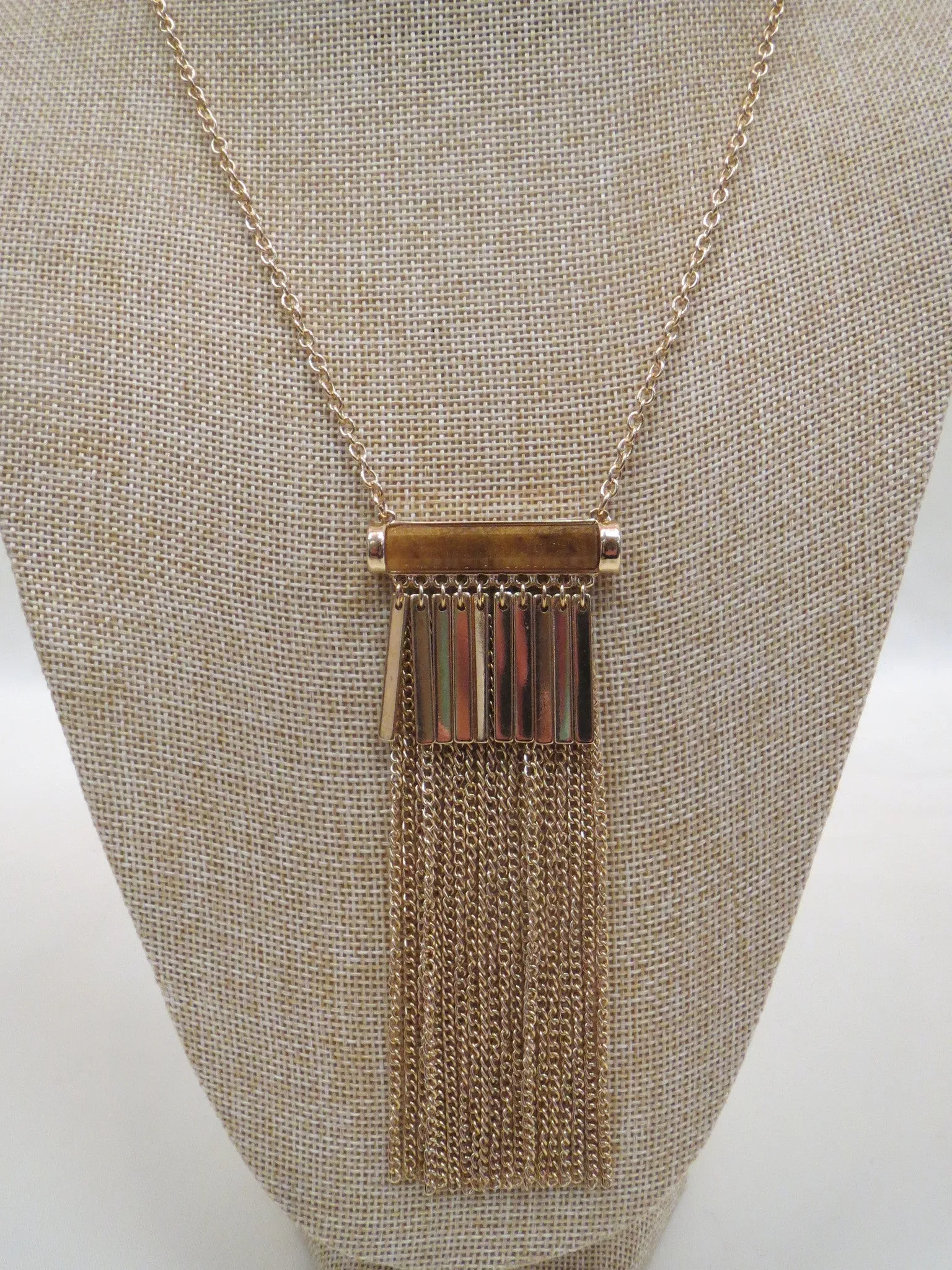 ADO | Gold Tassel Necklace Long