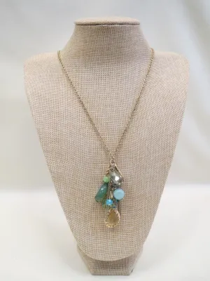 ADO | Long Charm Necklace Green