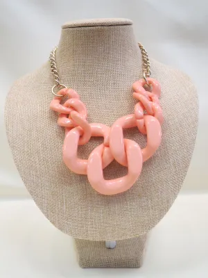 ADO | Peach & Gold Chain Necklace