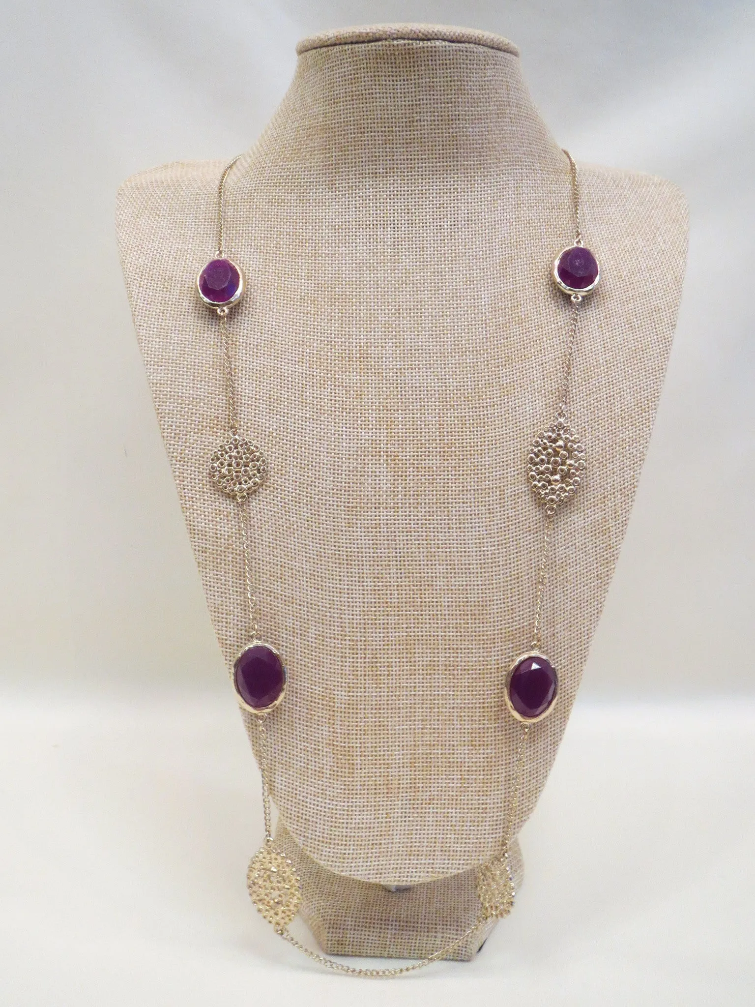 ADO | Purple & Gold Long Necklace
