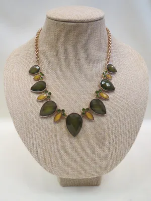 ADO | Teardrop Green & Gold Necklace