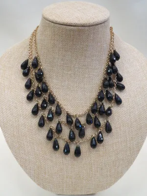 ADO | Three Layer Black & Gold Necklace