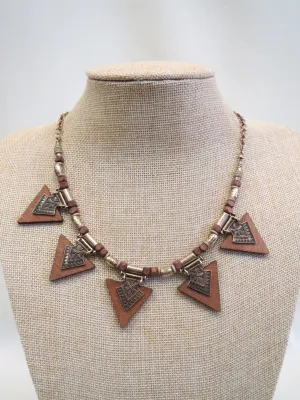 ADO | Wood Color Necklace Antique Gold