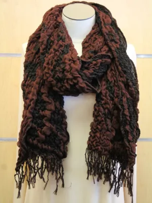 ADO | Wrap Burgundy and Black Winter Scarf