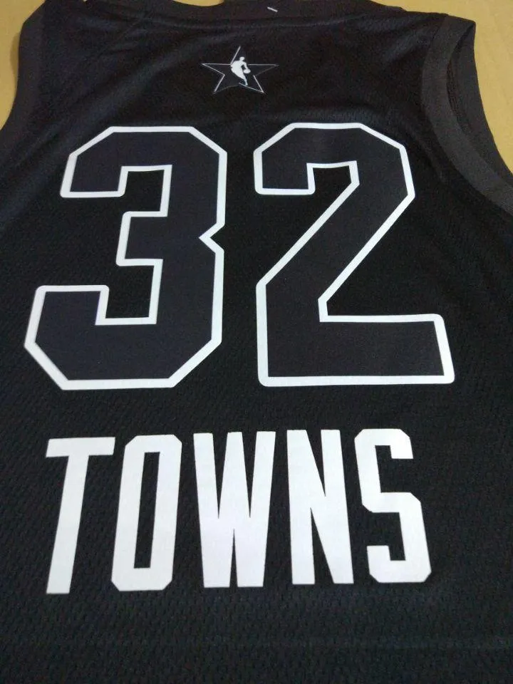 All Star Men 32 Karl Anthony Towns Jersey Black Minnesota Timberwolves Fanatics