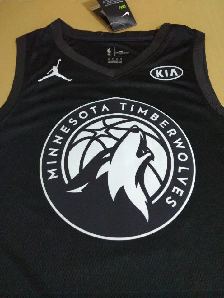 All Star Men 32 Karl Anthony Towns Jersey Black Minnesota Timberwolves Fanatics
