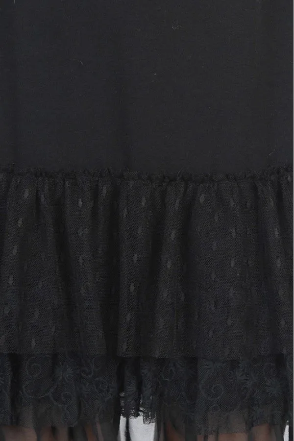A'reve | Slip Dress Long Sleeve Black