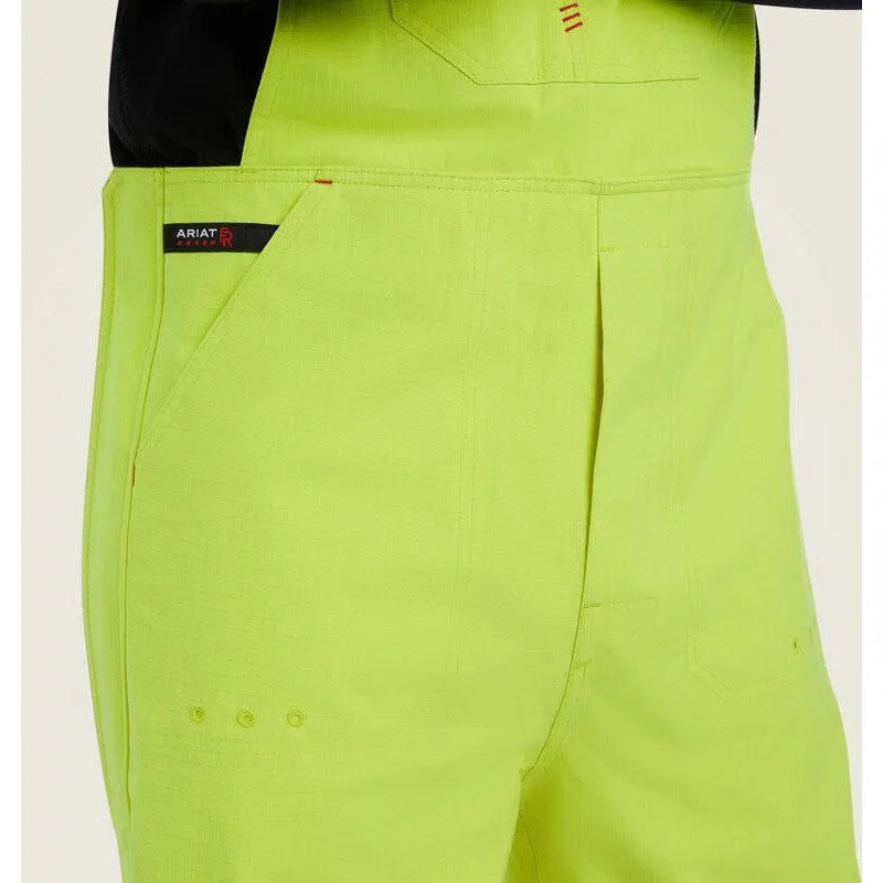 Ariat Men's Flame Resistant Hi-Vis Waterproof Bib Yellow - 10041079