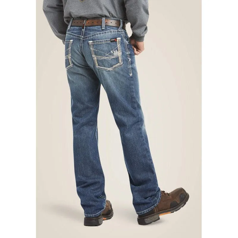 Ariat Men's Flame Resistant M4 Relaxed Ridgeline Boot Cut Jean Glacier - 10018365