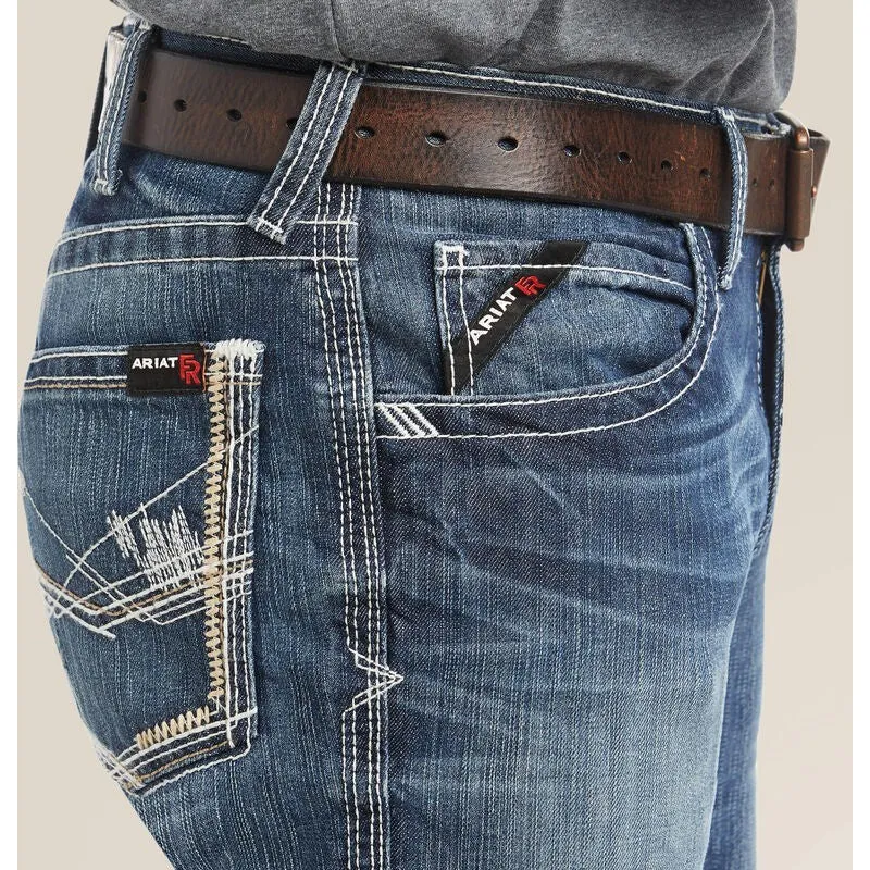 Ariat Men's Flame Resistant M4 Relaxed Ridgeline Boot Cut Jean Glacier - 10018365