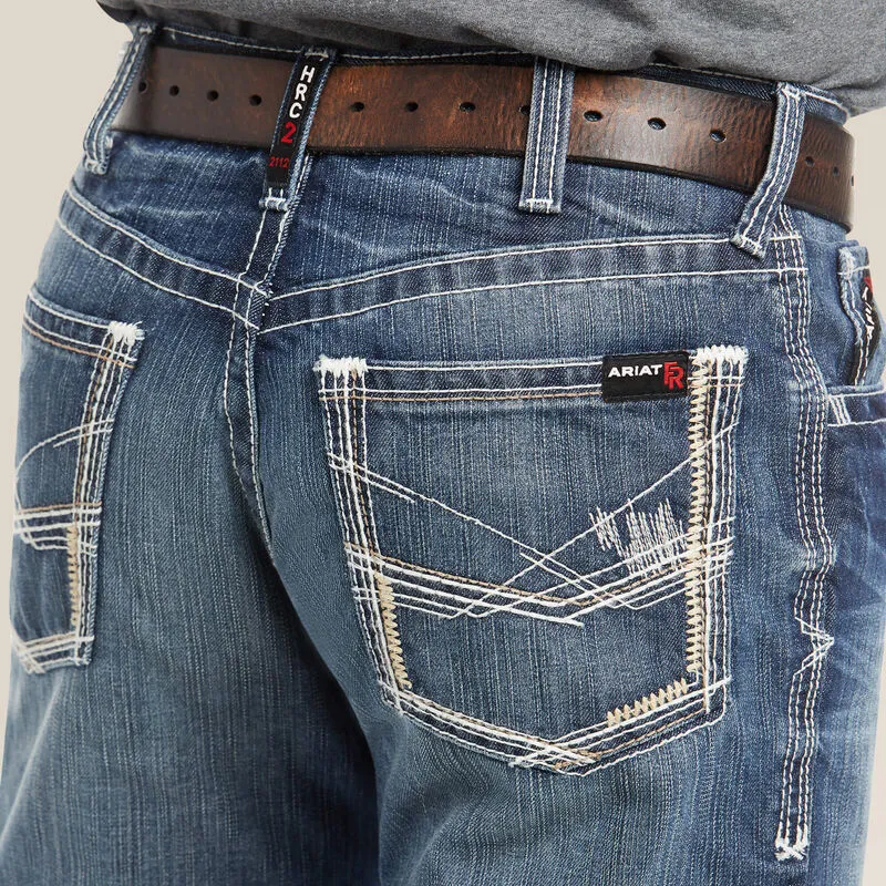 Ariat Men's Flame Resistant M4 Relaxed Ridgeline Boot Cut Jean Glacier - 10018365