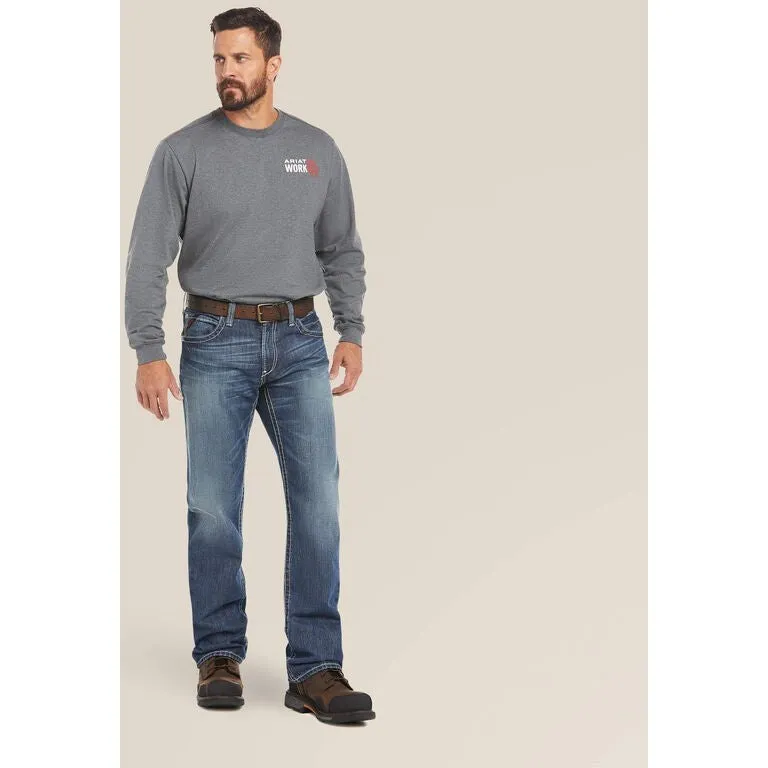 Ariat Men's Flame Resistant M4 Relaxed Ridgeline Boot Cut Jean Glacier - 10018365
