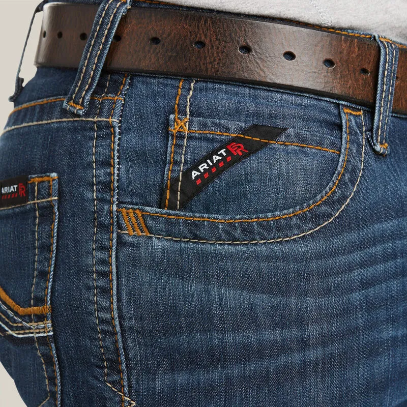 Ariat Men's Flame Resistant M4 Relaxed Stretch DuraLight Jett Boot Cut Jean Airway - 10030266