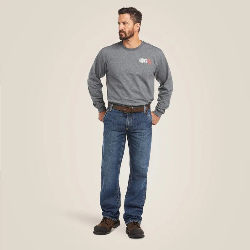 Ariat Men's FR M4 Relaxed Workhorse Boot Cut Jean Flint - 10017262