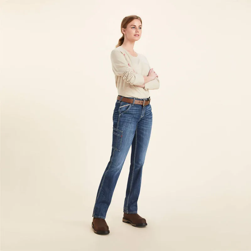 Ariat Women's Flame Resistant Perfect Rise DuraLight Stretch Straight Jean - 10043155