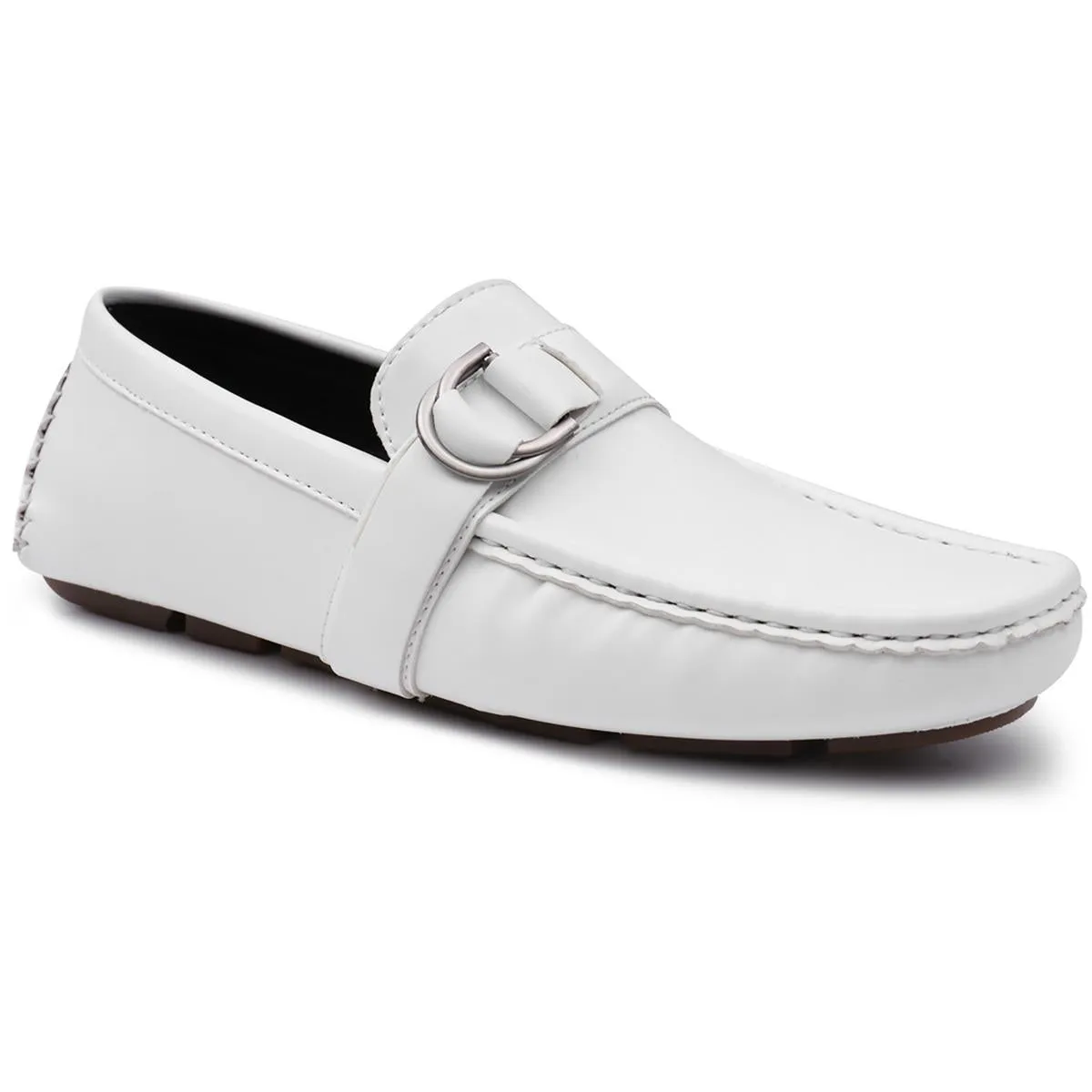 Aston Marc Mens Charter 02 Faux Leather Slip On Loafers