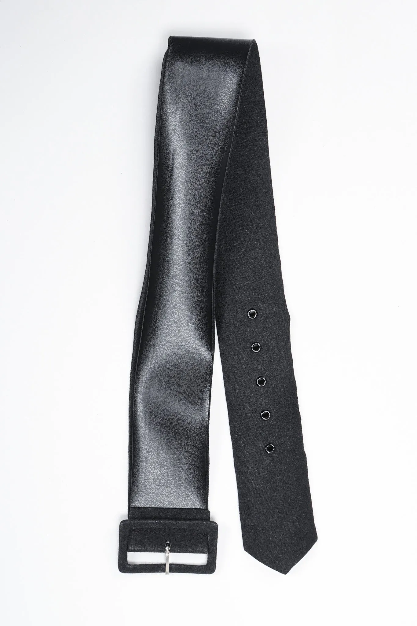 Belted Scarf Collar Dress
