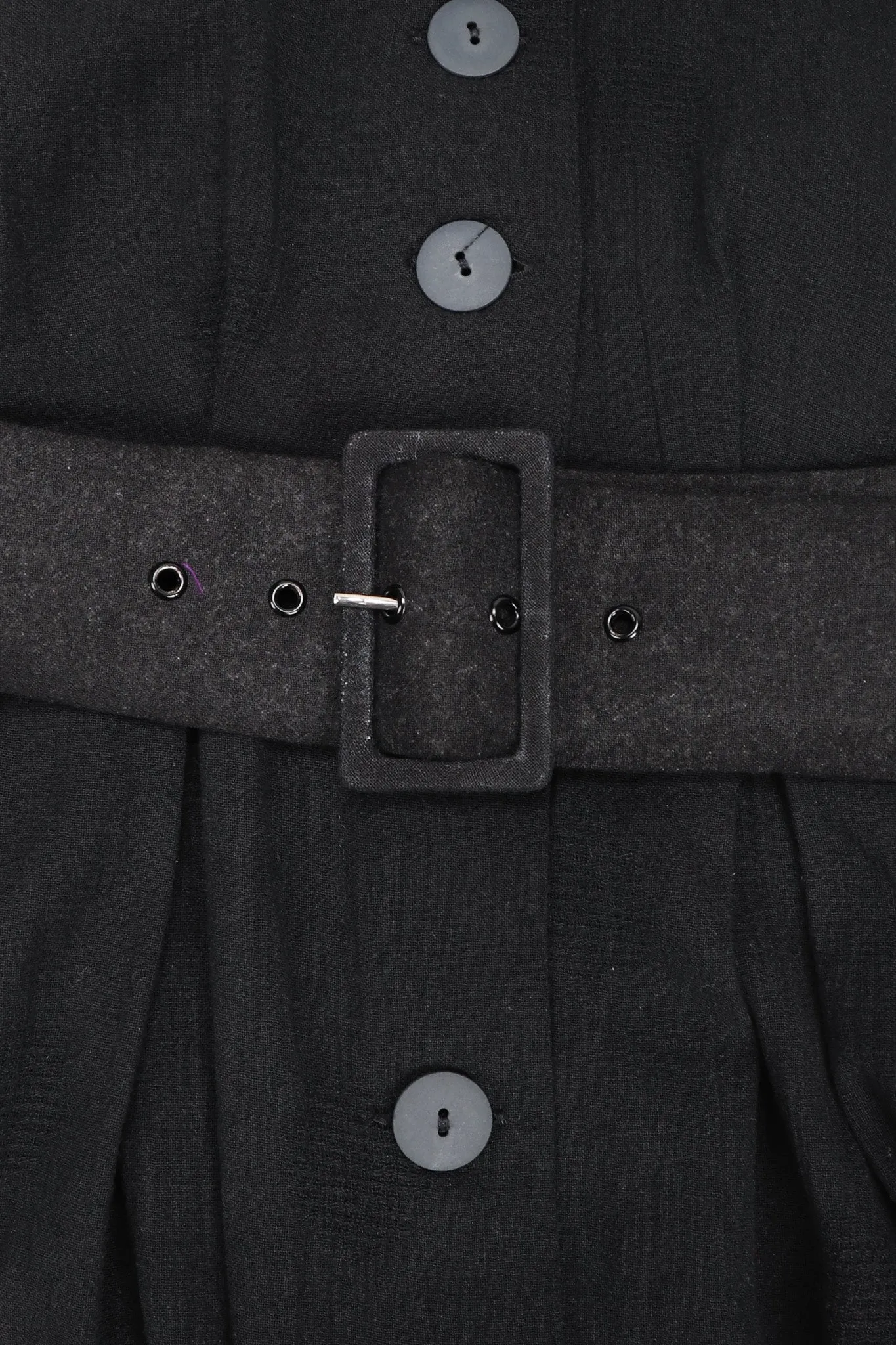 Belted Scarf Collar Dress