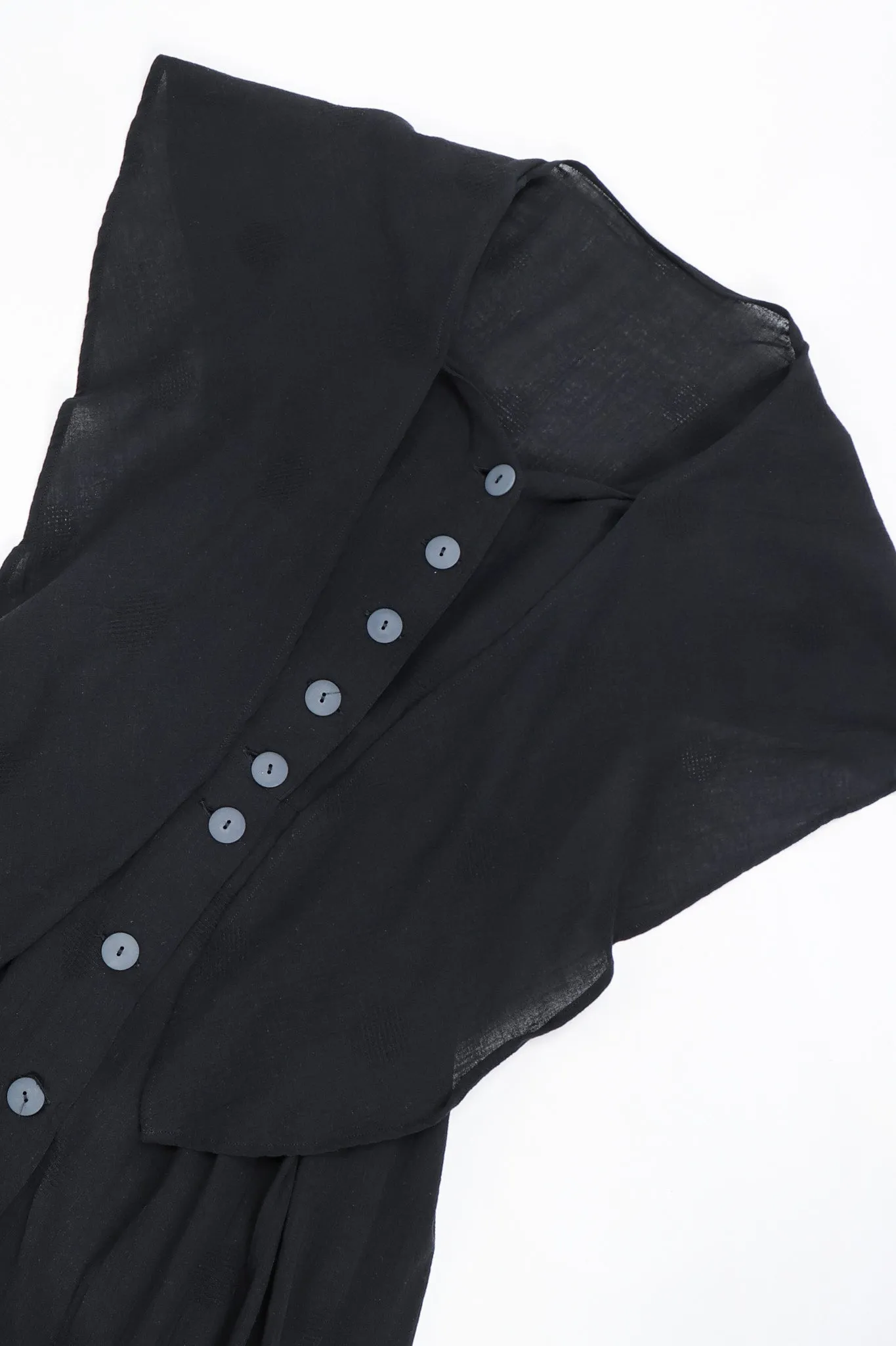 Belted Scarf Collar Dress