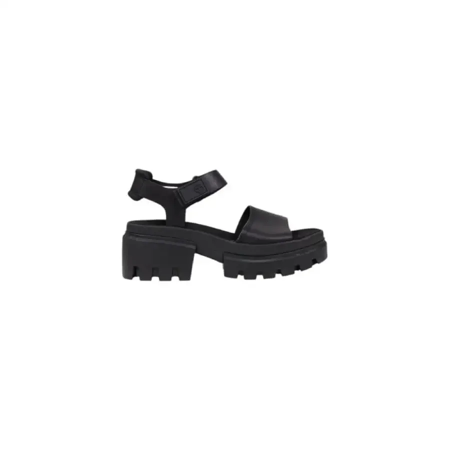 Black Chunky Heeled Sandal