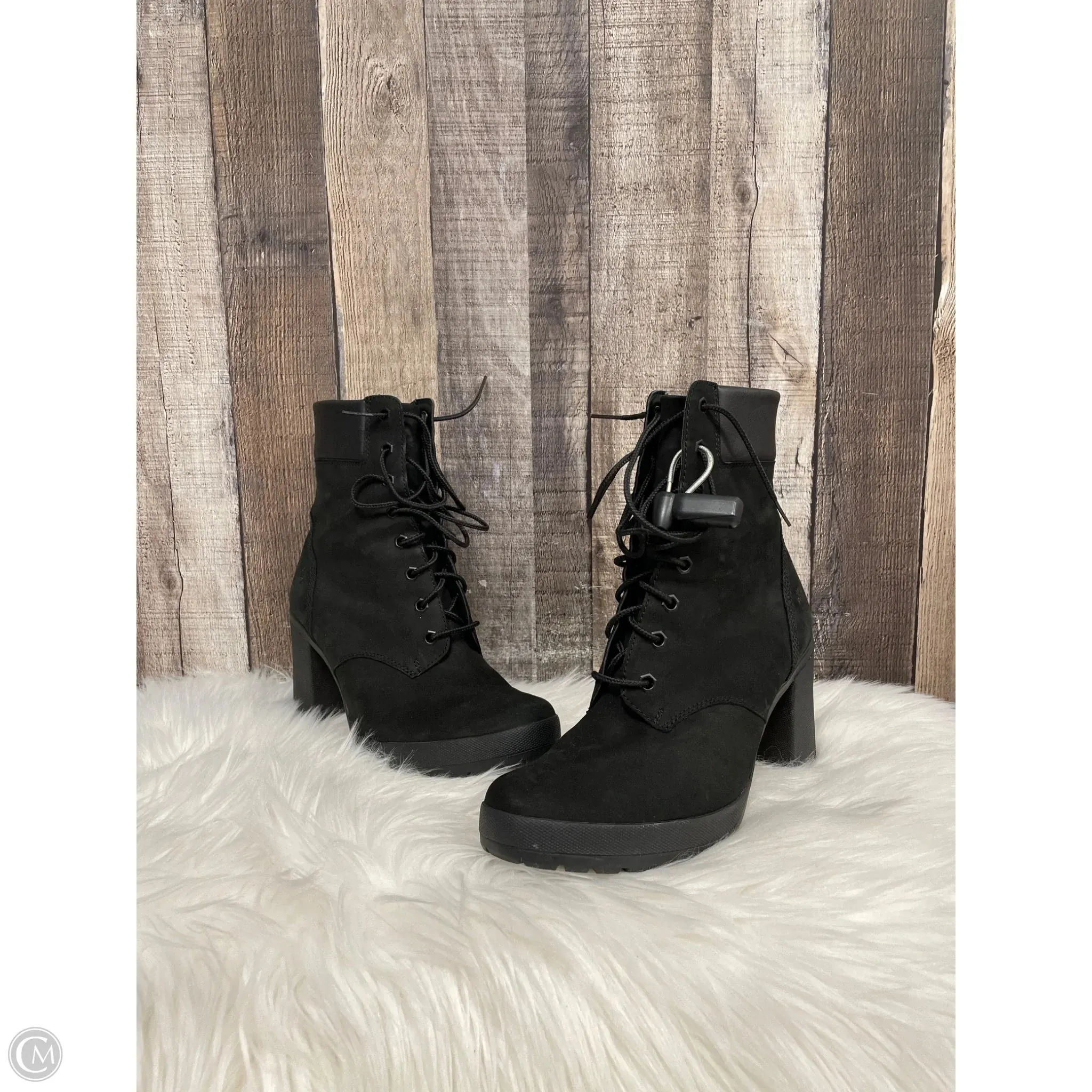 Boots Ankle Heels By Timberland In Black, Size: 9