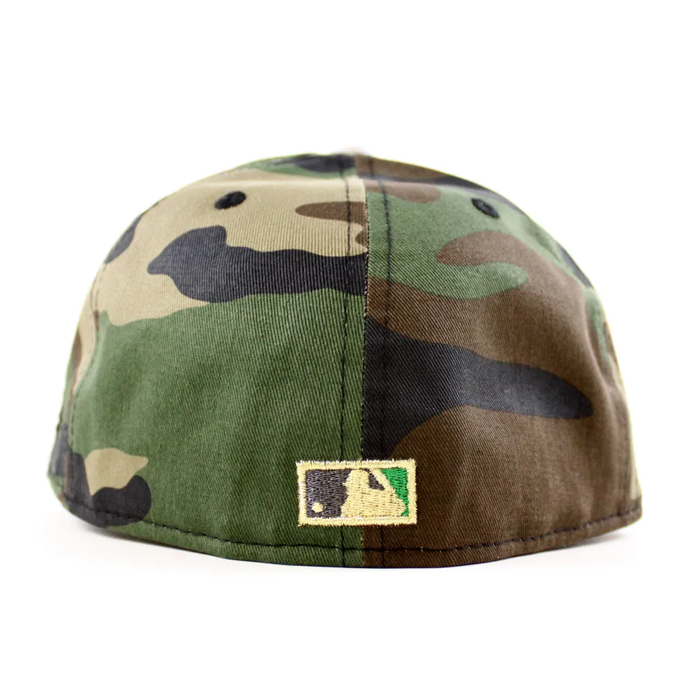 Boston Red Sox Fenway 1999 All Star Game New Era 59Fifty Fitted Hat (WoodLand Camo White Green Under Brim)