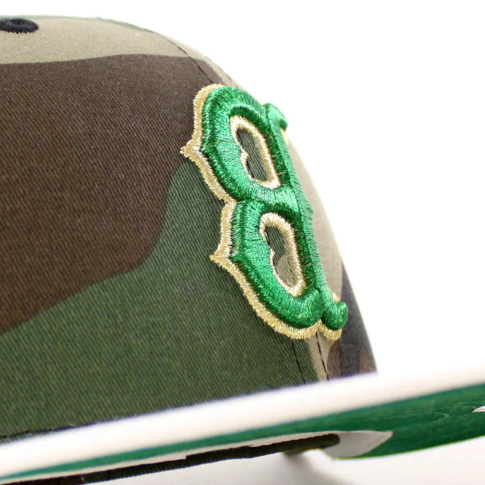 Boston Red Sox Fenway 1999 All Star Game New Era 59Fifty Fitted Hat (WoodLand Camo White Green Under Brim)