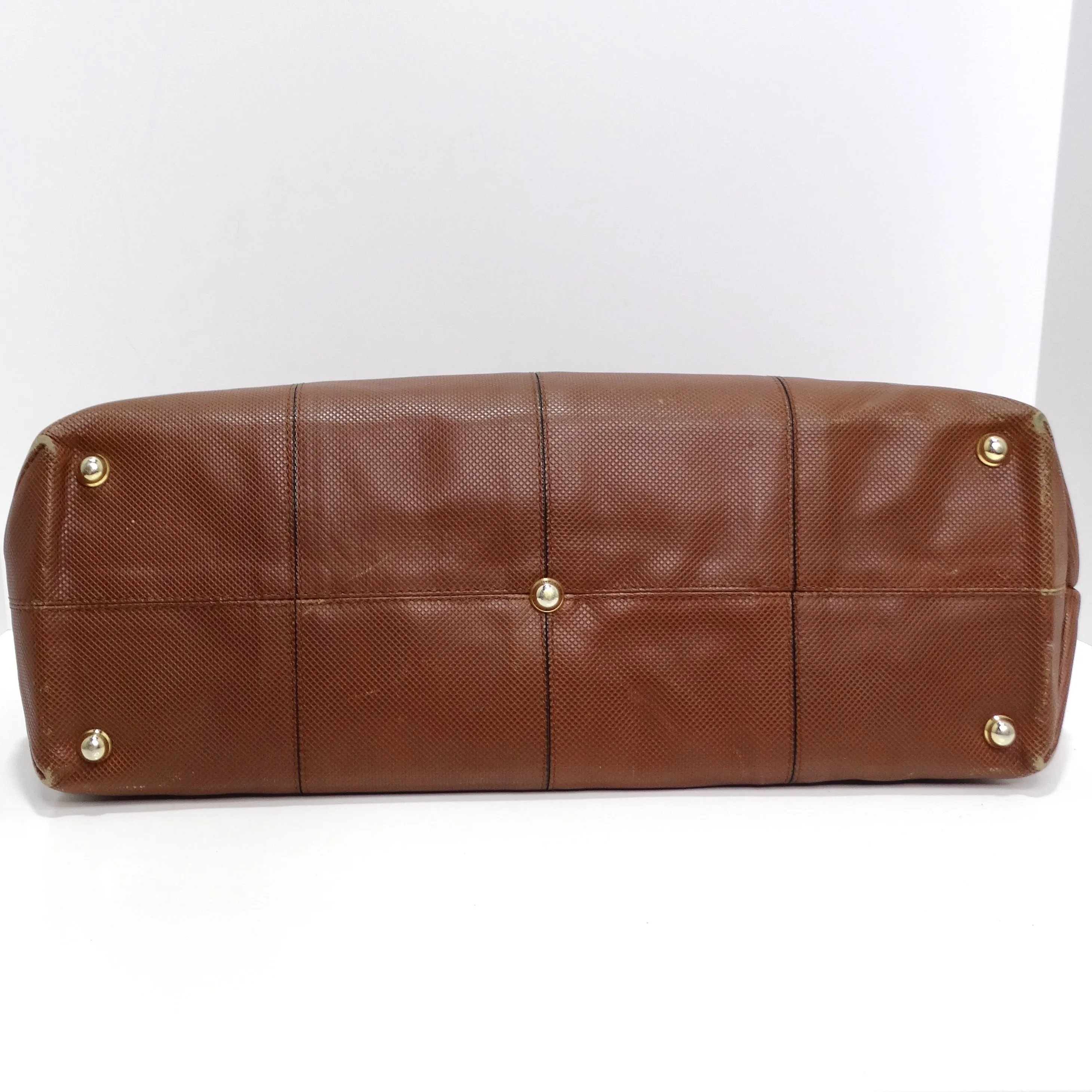 Bottega Veneta 1980s Brown Leather Tote Shoulder Bag
