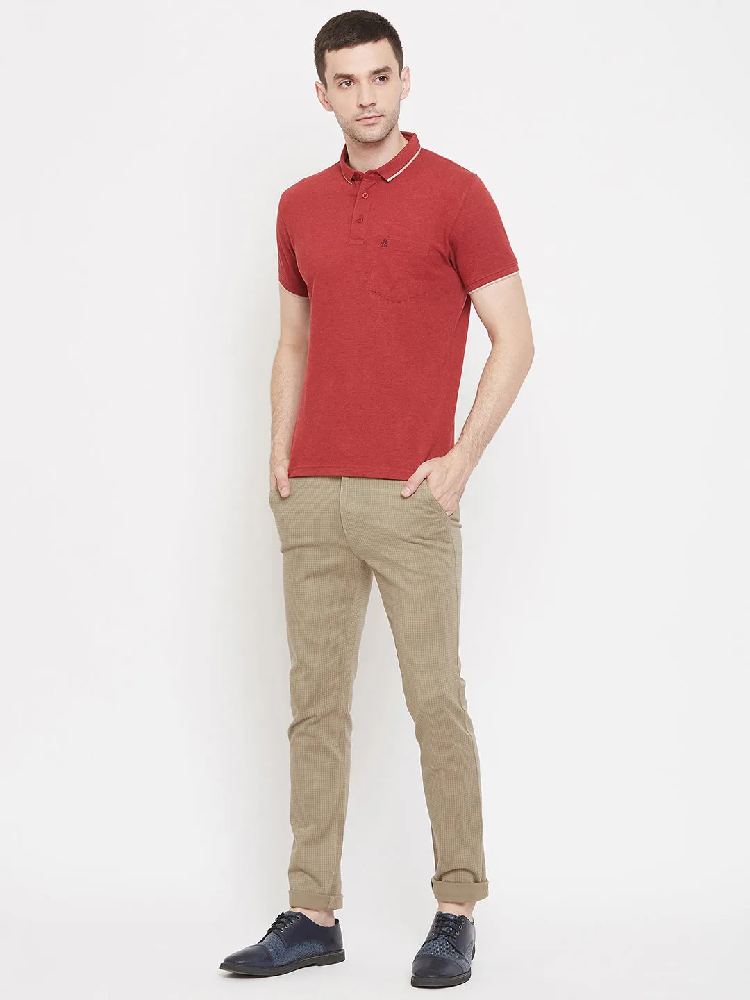 Brown Checked Trousers