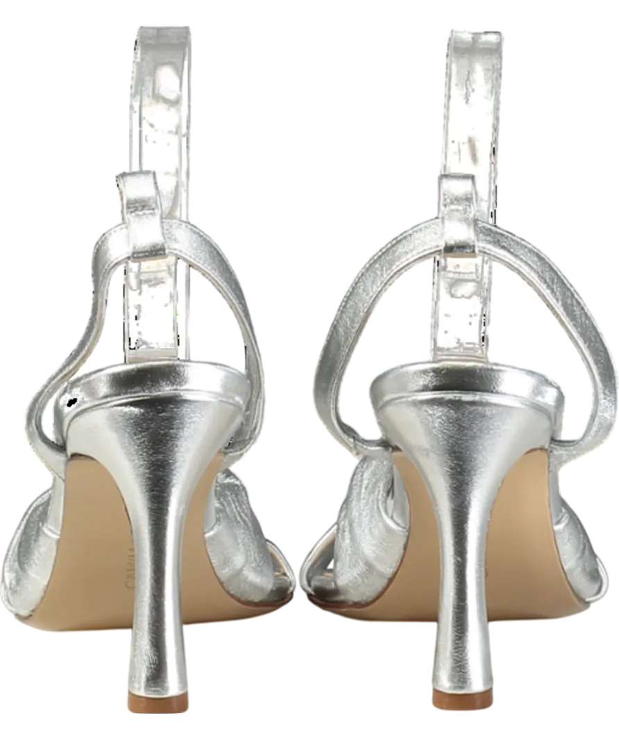 Camilla Elphick Metallic Knot Slingback Heeled Sandals UK 6 EU 39 👠