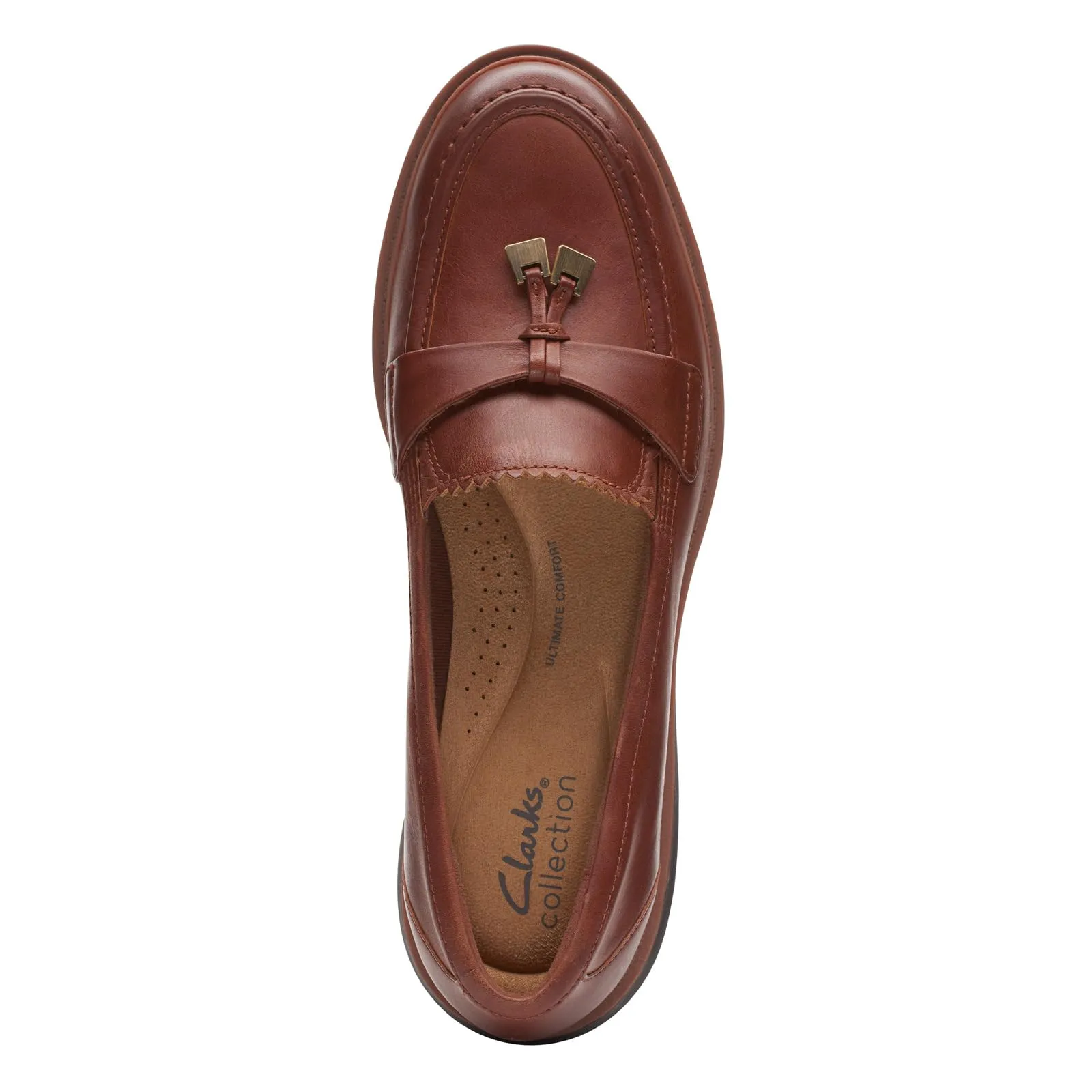 Clarks Women's Westlynn Bella Loafer, Tan Leather, 9.5