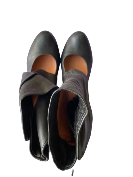 Coclico Black Leather Wrap Boots