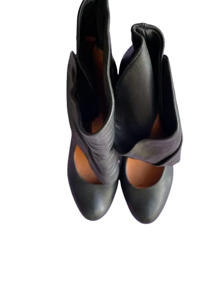 Coclico Black Leather Wrap Boots