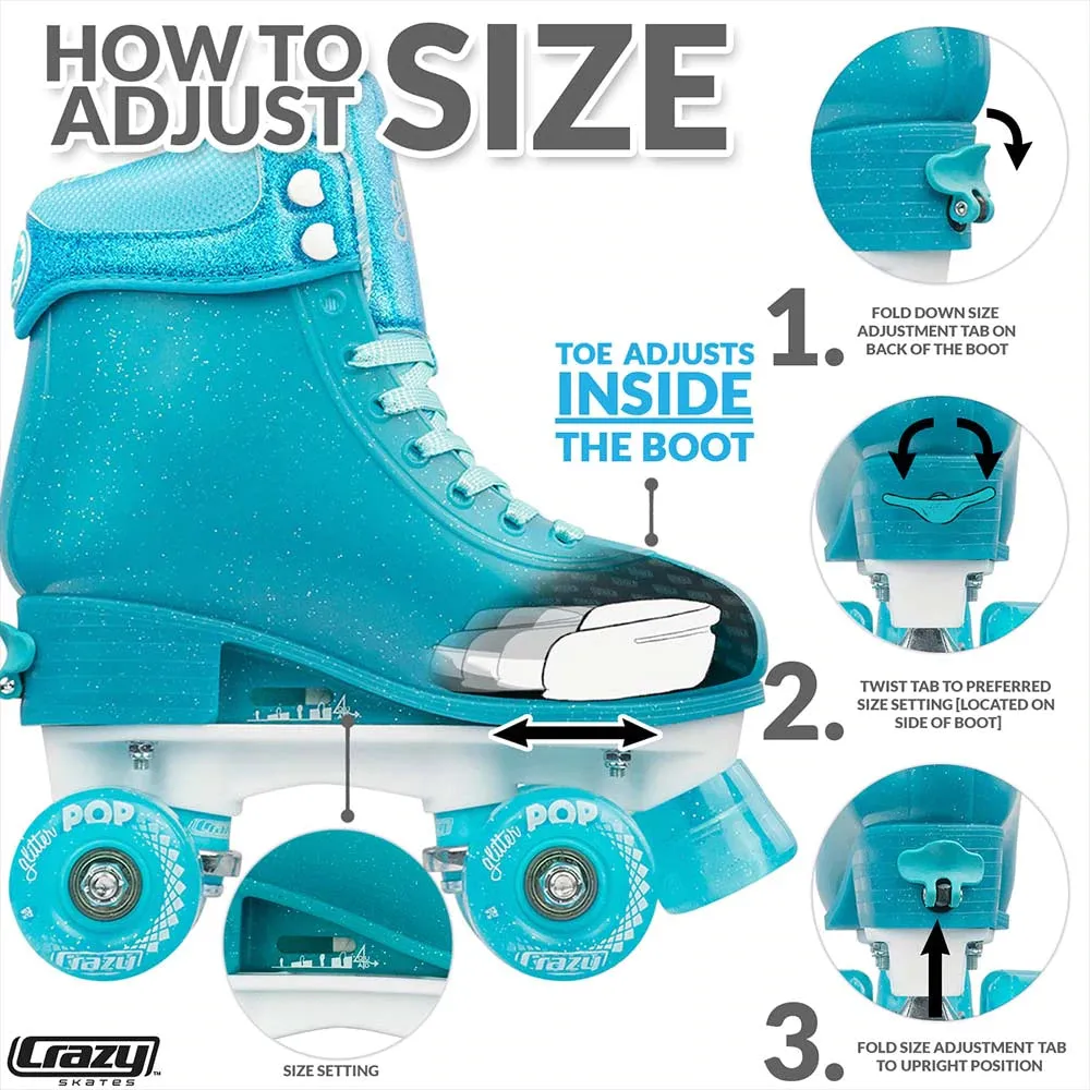 Crazy Glitter Pop Skates