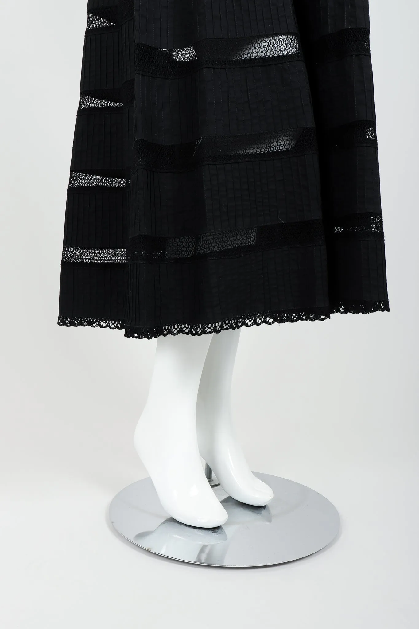 Crochet Stripe Peasant Dress