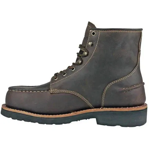 DieHard Men's Monte Composite Toe Waterproof Slip Resistant Work Boot - Brown DH60460