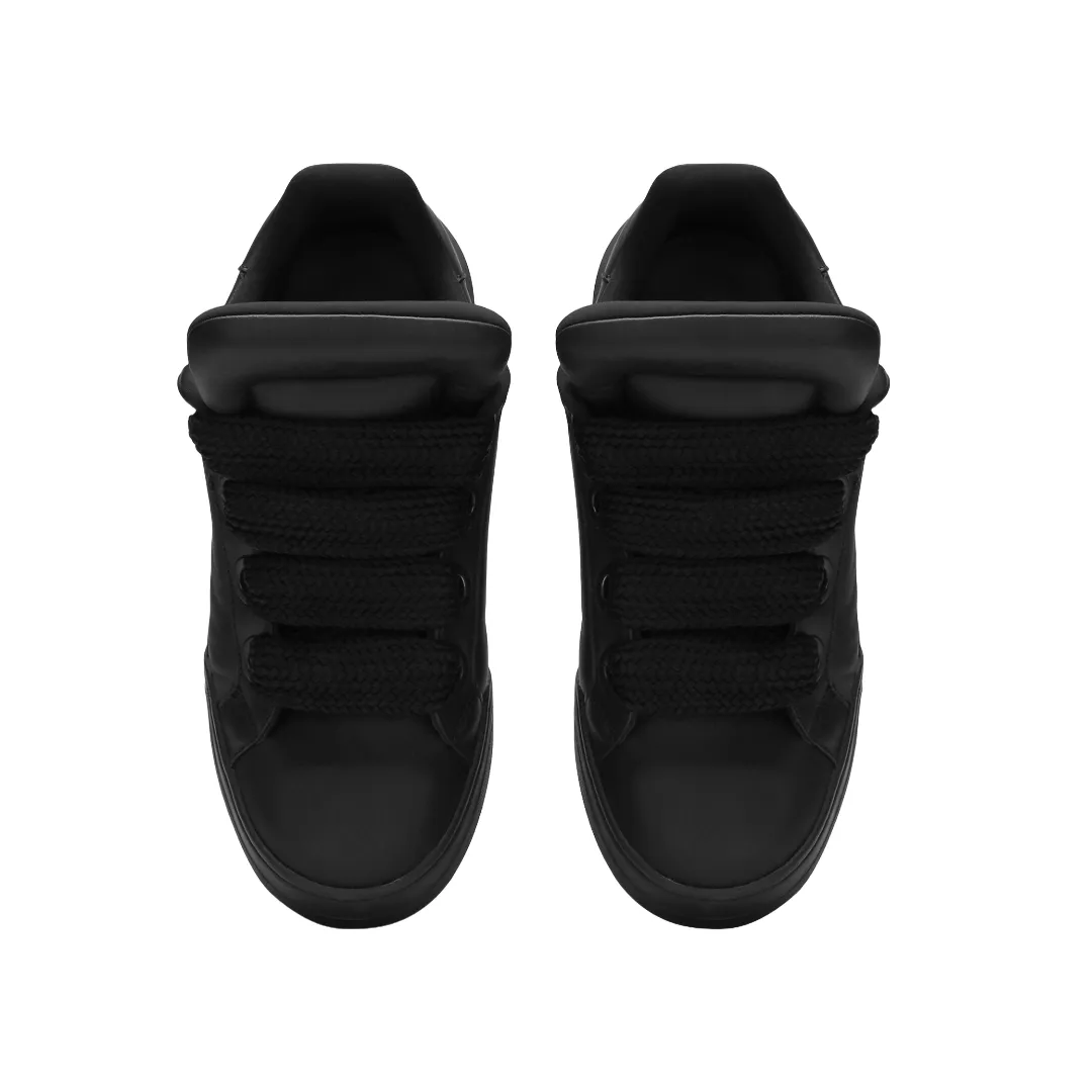 DOLCE & GABBANA NAPPA LEATHER MEGA SKATE SNEAKERS BLACK